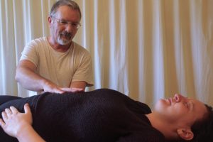 Upledger Craniosacral Therapy working on abdomen