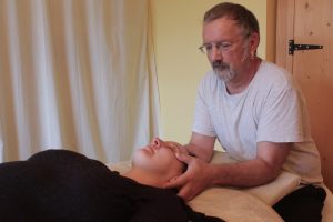 Upledger Craniosacral Therapy: working on the sphenoid bone.